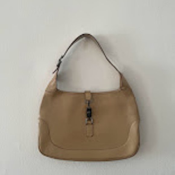Gucci Handbags - Vintage Gucci Jackie Tan Shoulder Bag